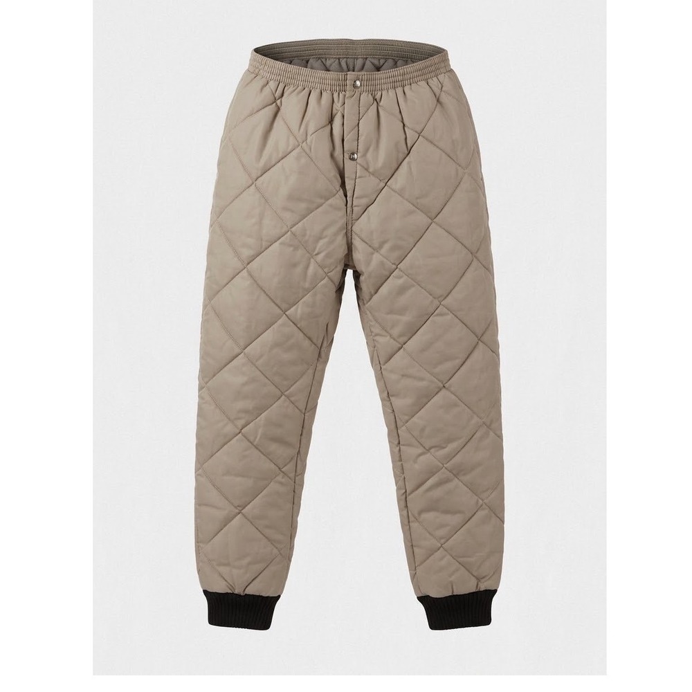 Hanes Beige Quilted Puffer Pants M Vintage Mens Unisex Military Liner Cabincore